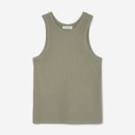 Ribbed sleeveless top, slim